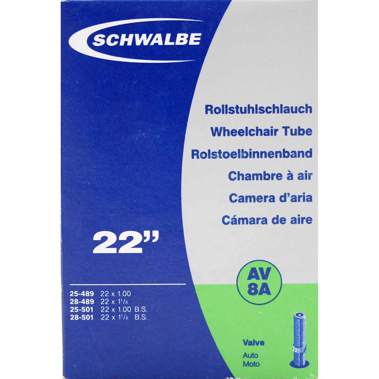 Schwalbe Innenrohr AV8A 22 Zoll 25 28-489 501 AV 40 mm