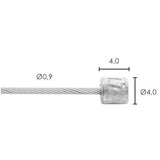 ELVEDES SCHAKEL BINNENKABEL Ø0,9 mm 2500 mm Nø4x4 Nerezová ocel (50.)