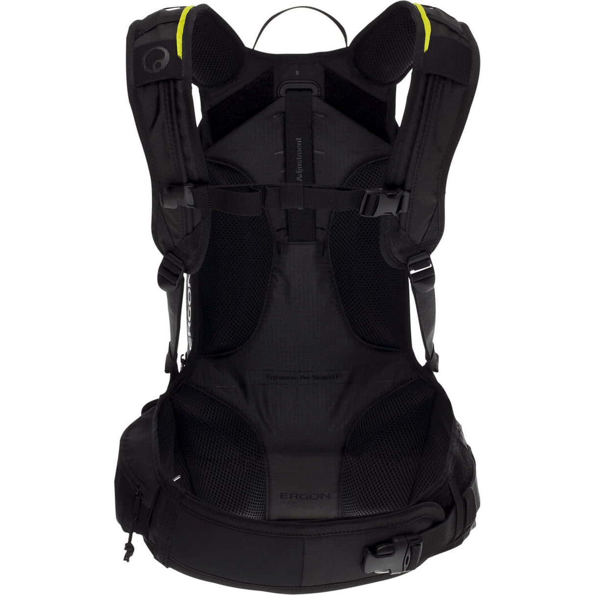 Ergon BA2 Black - kompaktowy plecak All -Mountain do kamer akcji, regulowany system przenoszenia, pojemność 10L