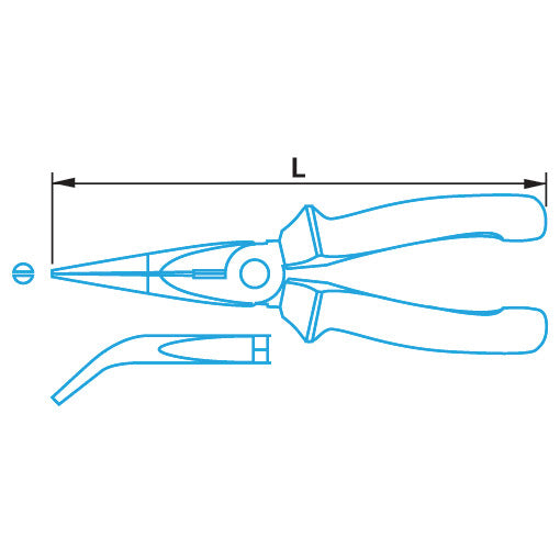 100527 Telefon Tang Bent 205 mm