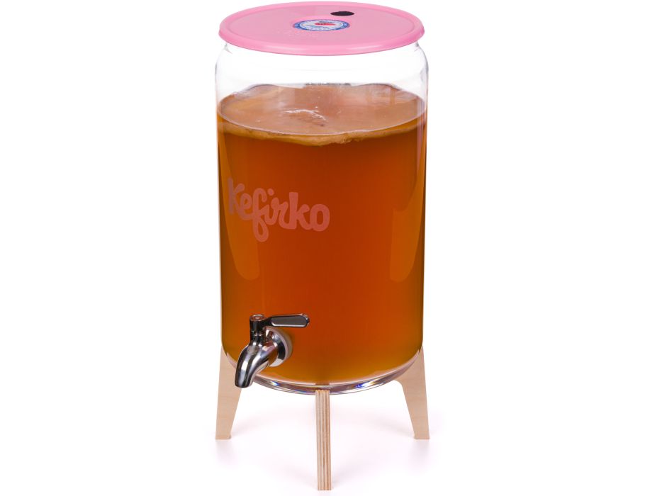 Kefirko kombucha glass jar on a tripod