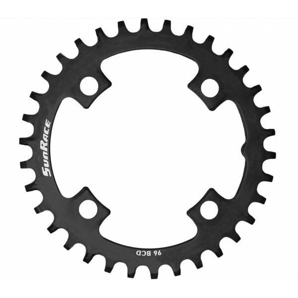 Sunrace kettingblad 34t staal zwart, bcd 96