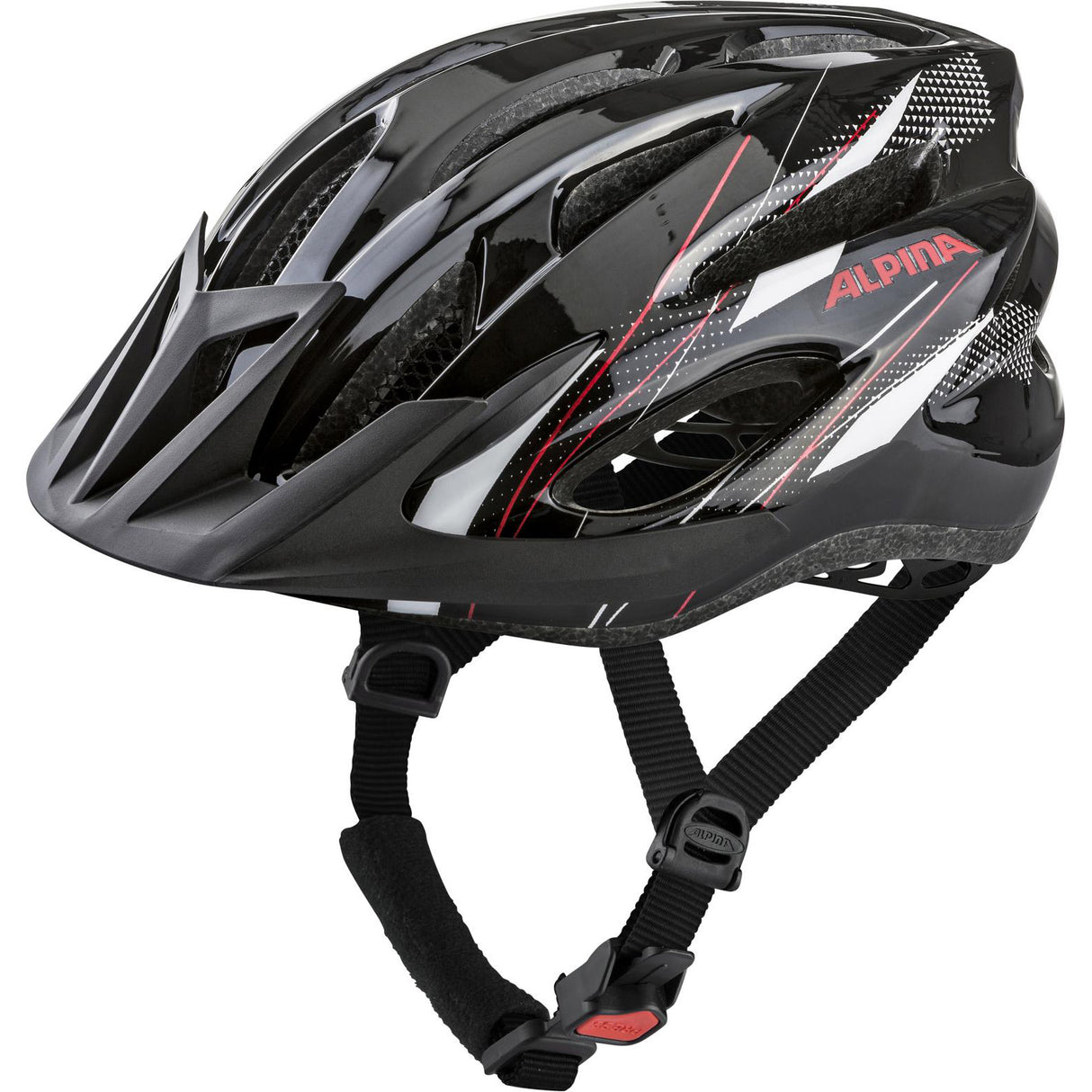 Olympic Sportswear Sports Sports MTB Helm MTB17 Gloss 58-61 Black White Red