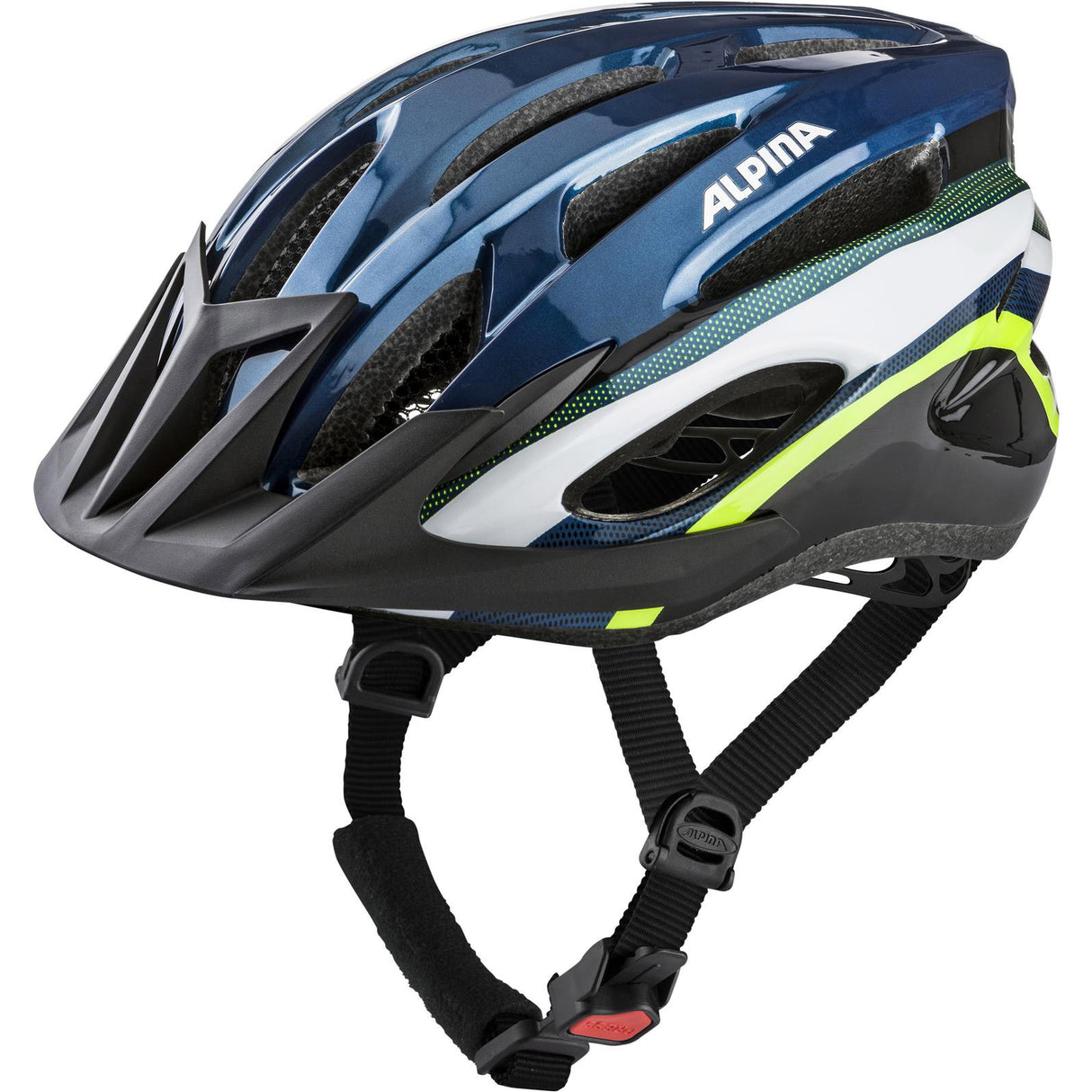 Olympic sportswear sports mtb helm mtb17 58-61 glans donkerblauw neon