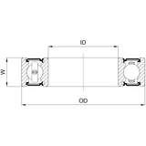 Marwi Kogellager CB-060 6700 2RS 10x15X4