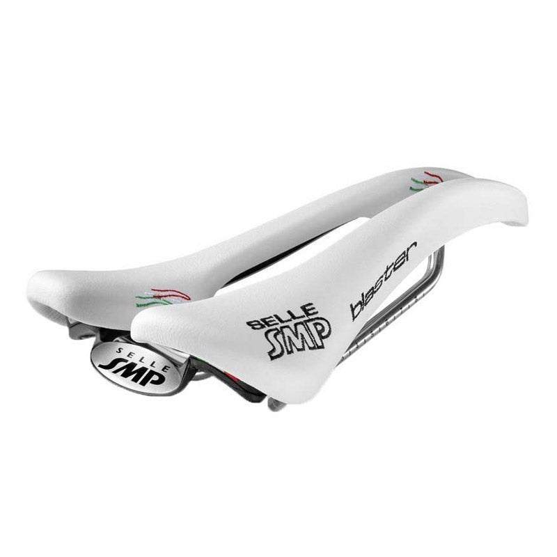 Selle SMP Sattel Blaster Weiß mit Edelstahlschiene