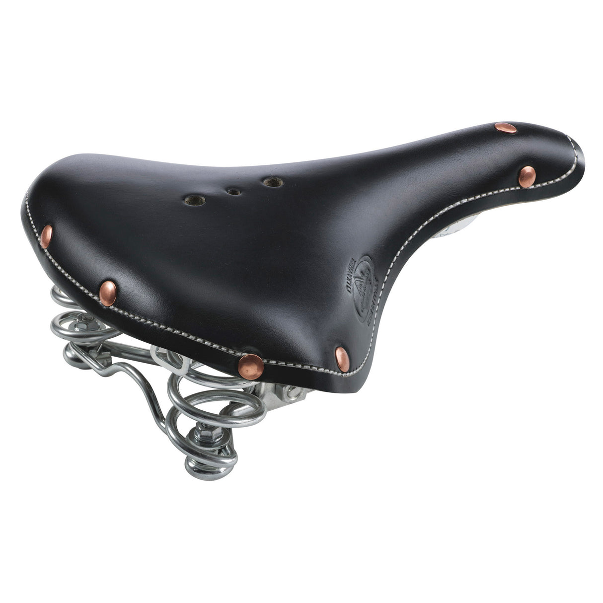 Selle Monte Grappa sedlo m Veer Old Frontiers usnjeno črno