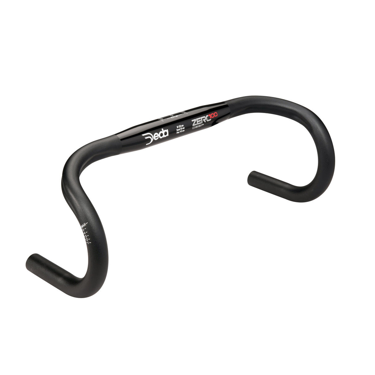 Deda Kierowanie Bend Zero100 Deep 44 cm Czarne aluminium