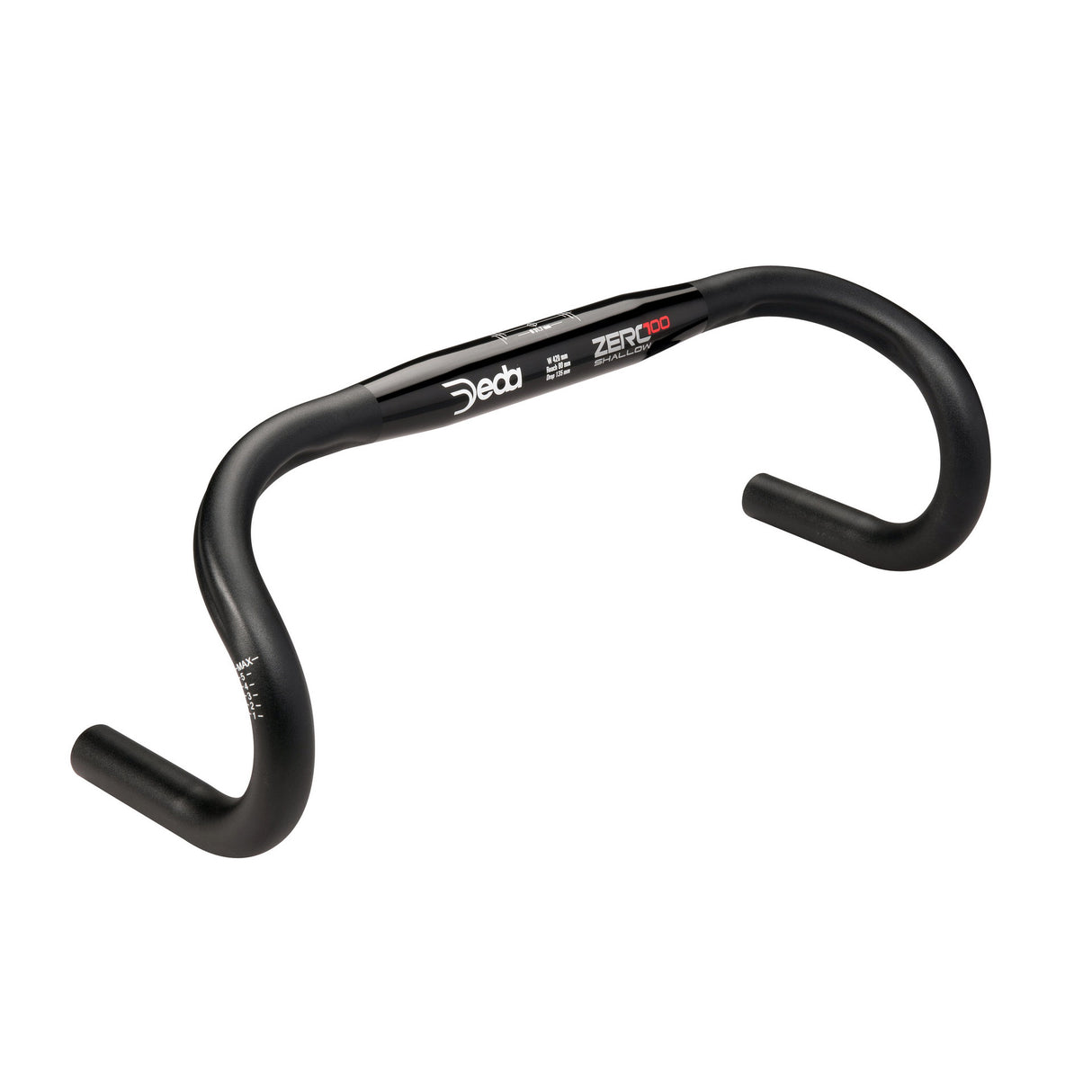 Deda Steering Bend Zero100 aluminium noir peu profond 42 cm