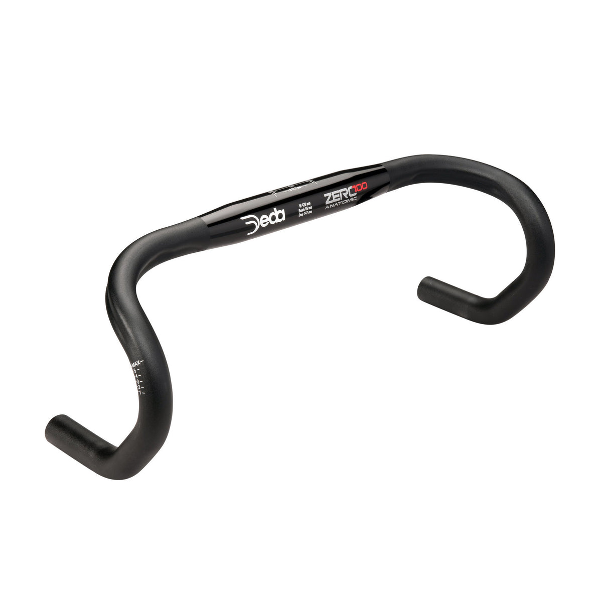 Deda Steering Zero100 Anatomic 44cm Black Aluminum