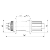 MICHE XMX ATT HUB MTB 142mm TX12 32G SHIMANO