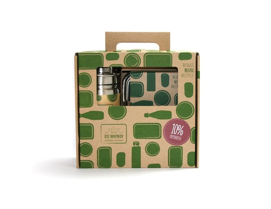 Eco-Brotbox Gift Set Lunchbox i butelka do picia 500 ml