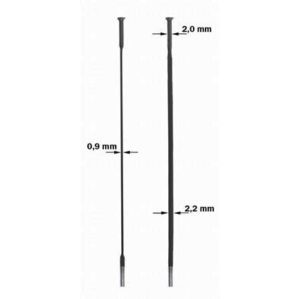 Sapim Spaak 14-228 CX-RAY FLOT BLACK WITH NIPPPEL (20st)