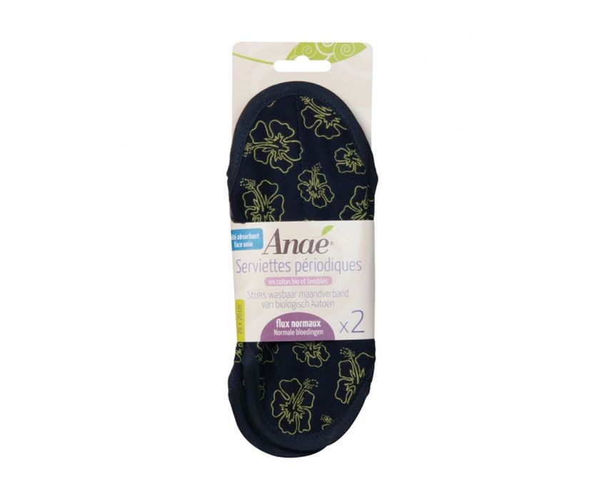 Anae washable Sanitär Nappinzen 2 Pcs. Hibiscus däischter