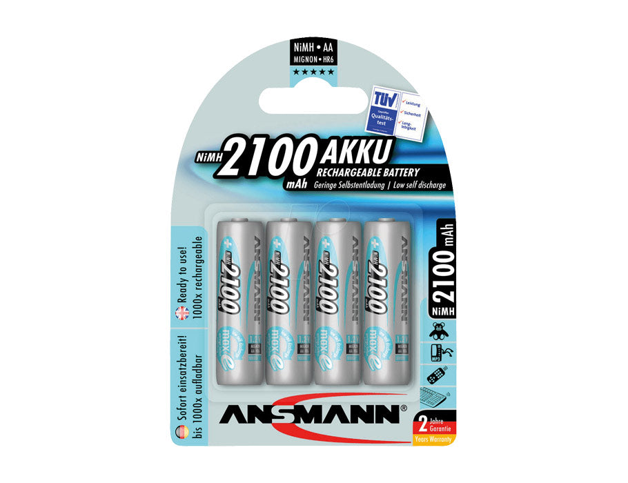 Andsmann baterías NIMH Batería Mignon AA 2100 mAh 4 piezas