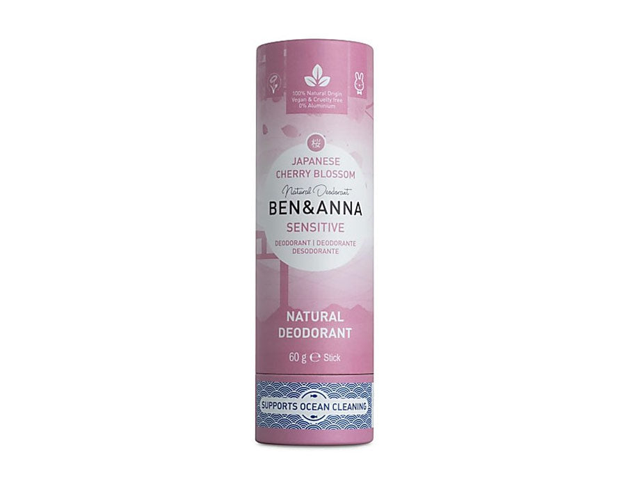 Ben Anna Deodorant i Papertube Sensitive Cherry Blossom 60 Grams