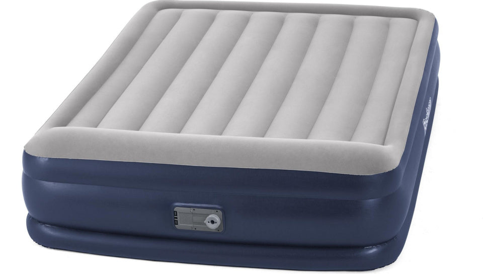 Bestway Luchtbed tritech 46 cm queen 203 cm blauw grijs
