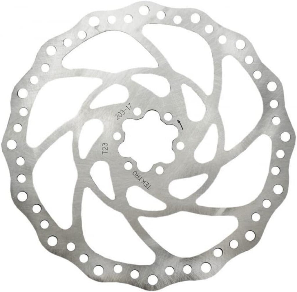 KT TR203-1 Polygon Airflow Brake Disc Rotor Ø203mm 6-point Silver