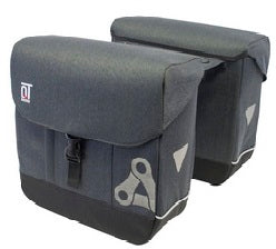 QtcychecTech Qt Cycle Tech Fiesles Double Bicycle Bag Grey Powders 2x16.5 l