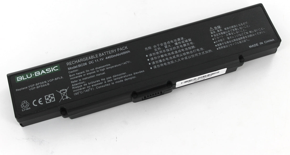 Blu-basic laptop batteri 4400mAh svart