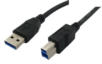 Huismerk USB3.0 A a USB3.0 B Cable 2 metros Negro