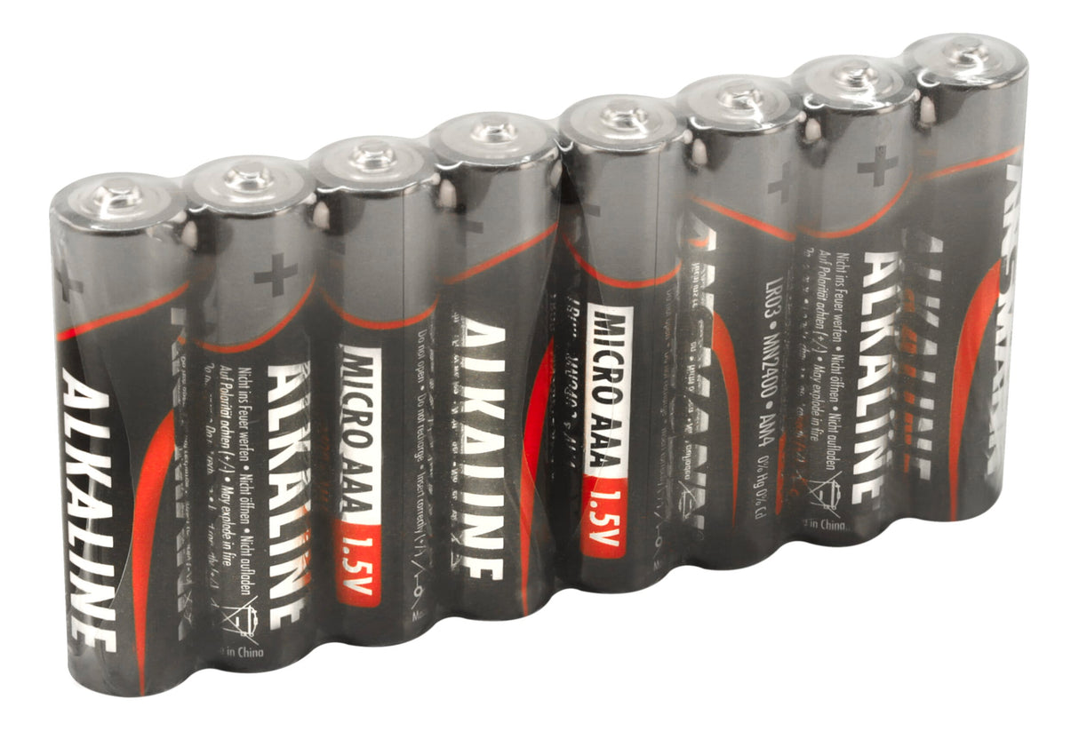 Ansmann alkaline batterij micro aaa lr03 8 pcs. krimpfolie