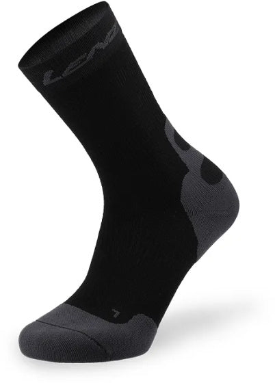 Lenz Sokken Compression 7.0 Mid merinowol zwart maat 39-41