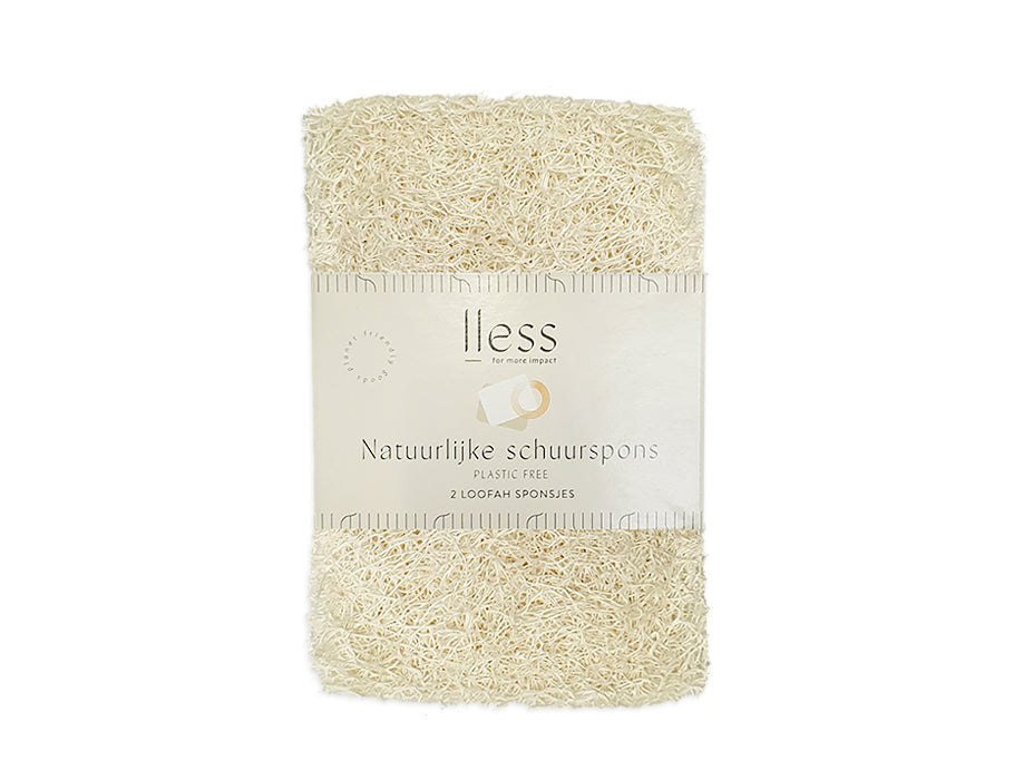 Less Natural Scouring Sponge Loofah 2 stykker