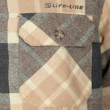 Life line Jervis Padded Flannel Shirt heren beige maat XXL