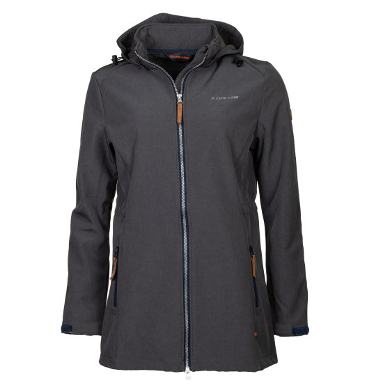 Life line Kya softshell parka dames donkergrijs maat XL