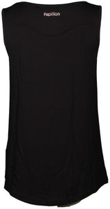 Papillon Singlet fitness shirt dames zwart maat L