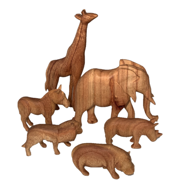 Papoose Toys Papoose Toys African Animals Natural 6 Pieces