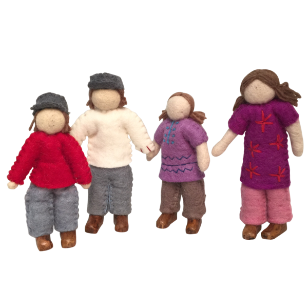 Papoose Toys Papoose Toys Kaukasiske familie 4 dukker