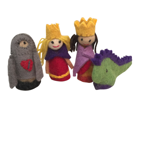 Papoose Toys Papoose Toys Finger Puppets King Queen 4pc