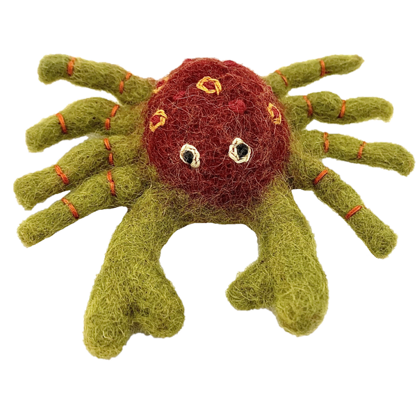 Papoose -Spielzeug Papoose Toys Green Crab 3PC