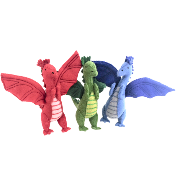 Papoose Toys Papoose Toys Large Dragons 3pc