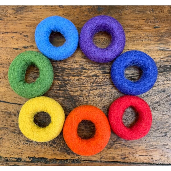 Papoose Toys Papoose Toys Rainbow Felt Donuts 7