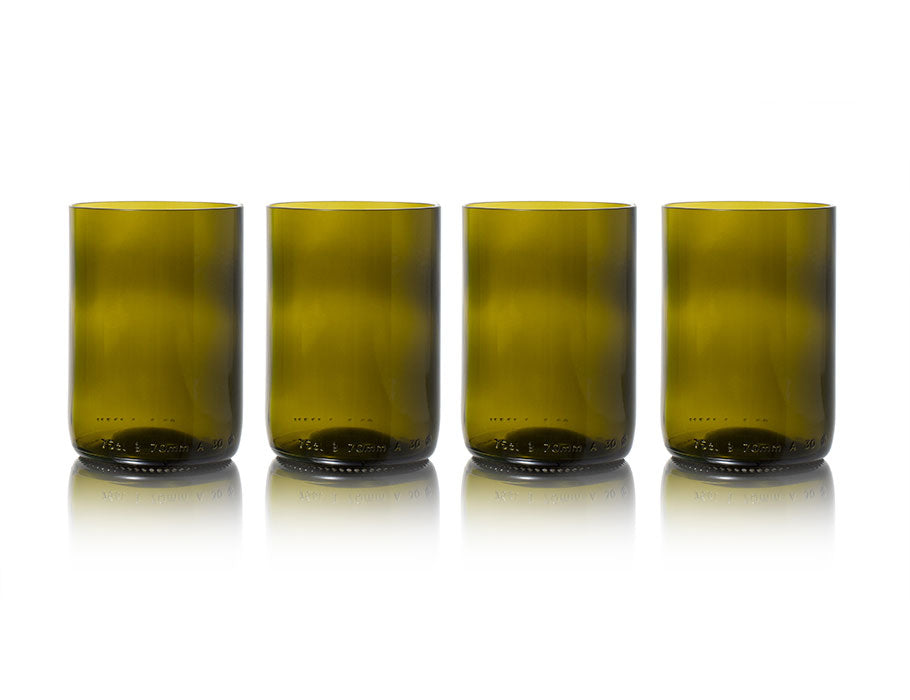 Abgebildetes 4-Pack-Olive-Glas-Glas