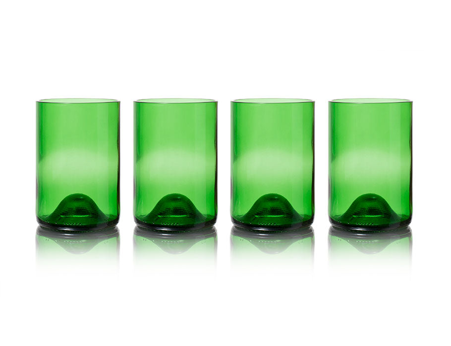 Rettotled Reottled Glass 4-Pack Green