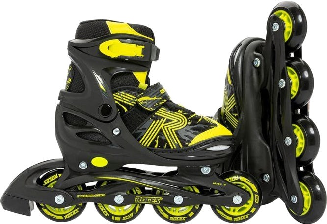 Roces Inline skates Jokey 3.0 softboot 82A zwart geel maat 38-41