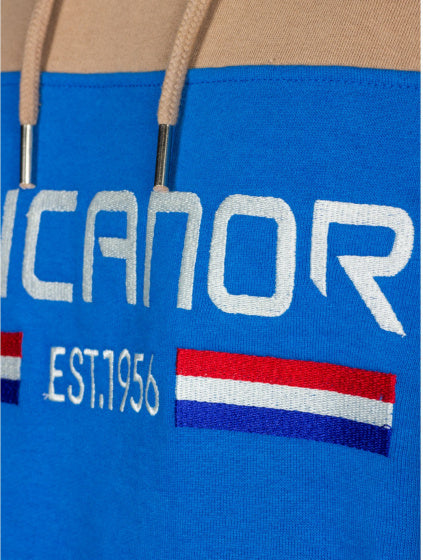 Rucanor Trevor sweater hoodie heren blauw beige maat XXL