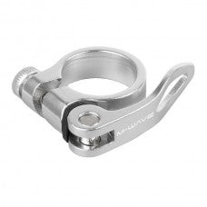 Zadelpenklem met snelspanner 31.8mm, zilver (hangverpakking)