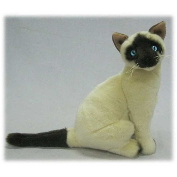 Sitzende siamesische Katze 28 cm